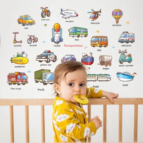 Sticker perete Mijloace de Transport