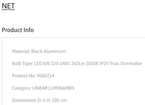Pendul LED design minimalist NET negru