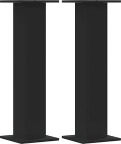 vidaXL Suporturi de plante, 2 buc., negru, 30x30x95 cm, lemn prelucrat