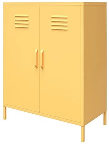 Dulap metalic galben Novogratz Cache, 80 x 102 cm