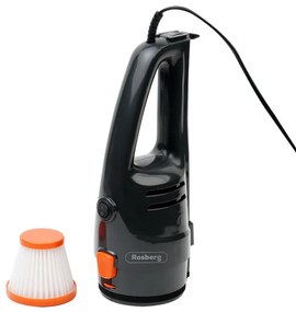 Aspirator vertical Rosberg R51001A, 600W, 800 ml, Filtru HEPA, Manual, Negru