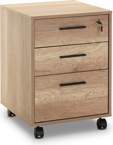 Corp Mobil Adore New York Rollbox Office, 3 Sertare, sertar cu cheie, 45 x 63 x 51 cm