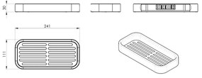 GEDY 3218 Suport inteligent pentru duș, 24,1 x 3 x11,1 cm, argintiu