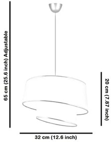 Lustră cu cablu BARETTE 1xE27/60W/230V gri/negru