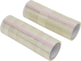 vidaXL Bandă adezivă de ambalare, 12 buc., transparentă, 48 mm x 66 m
