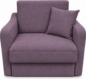 Fotoliu SAMY extensibil, cu lada de depozitare, stofa mov , cadru metalic, 103x100x92 Stofa, Mov