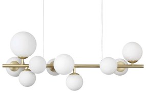 Lustră LED pe cablu Ideal Lux PERLAGE 10xG9/3W/230V auriu/alb