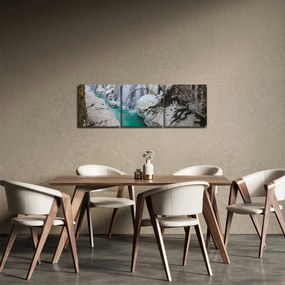 Tablou - Natura islandeză (cu ceas) (90x30 cm)