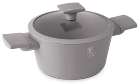 Oală cu capac 20 cm, 2.5L – Berlinger Haus Taupe Collection BH 8100, cu strat antiaderent titan, ideală pentru porții mici sau sosuri