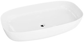 Lavoar pe blat Rune Solveig dreptunghiular 70 cm alb lucios