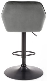 Scaun de bar H103 velvet gri