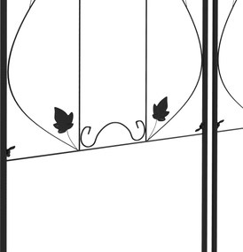 Outsunny Spalier din oțel set 2 buc. pentru înfigere, rezistent la rugină, suport cu frunze 50 x 181 cm Negru | Aosom Romania