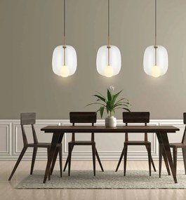 Pendul design modern Finc auriu, transparent