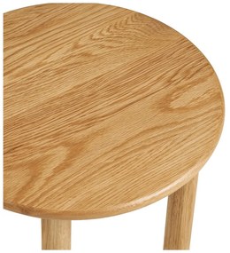 Măsuță auxiliară rotundă din lemn de stejar ø 40 cm Jena – House Nordic