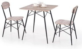 Set de sufragerie Kabir 2+1, stejar san remo / negru