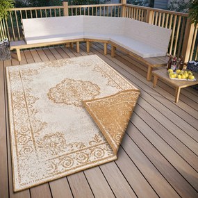 Covor de exterior galben ocru-alb 200x290 cm Cebu – NORTHRUGS