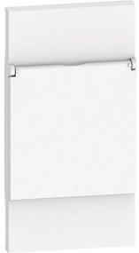 Placa priza cu capac standard german, alba, 2 module, Bticino Living Now