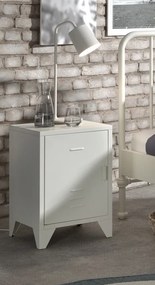 Noptieră Metalică, Albă (Metal) – BRONXX – Vipack