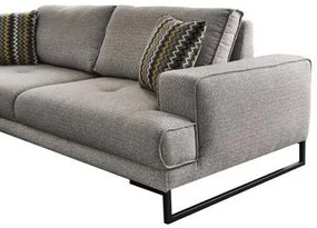 Canapea gri 2 locuri soft (200x106)