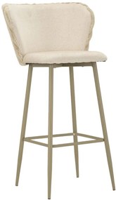 Mauro Ferretti Scaun De Bar Alaska -B- Crem Set 2 Bucăți Cm 55X58X106 (Înălțime Scaun Cm 77) | Aosom Romania