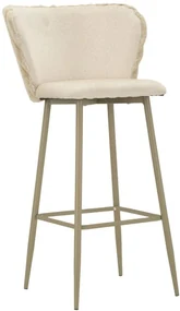 Mauro Ferretti Scaun De Bar Alaska -B- Crem Set 2 Bucăți Cm 55X58X106 (Înălțime Scaun Cm 77) | Aosom Romania