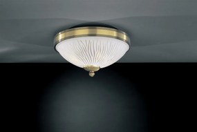 Plafoniera clasica design italian din alama, sticla 5650 RA-PL. 5650/2