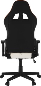 Scaun de birou/joc, alb/portocaliu/negru, portanţă 150 kg, ASKARE