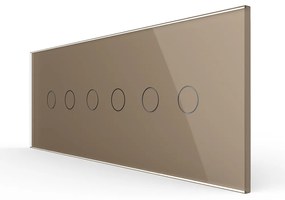Intrerupator Dublu + Dublu + Dublu cu Touch LIVOLO cu Rama Din Sticla, Standard Italian, 6M