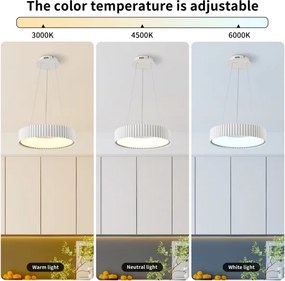 Brilagi - Lustru LED dimabil FALCON MODERN LED/30W/230V Ø 40 cm, alb + telecomandă