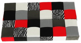 Canapea, textil roşu/gri/negru, ALABAMA