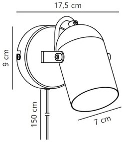 Spot de perete Nordlux LOTUS 1xE14/40W/230V