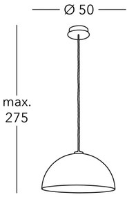 Lustră pe cablu CULT 1xE27/100W/230V d. 50 cm auriu Kolarz A1339.31.Co.VinAu/50