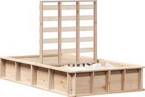 vidaXL Cadru de pat Maro 90 x 190 cm Lemn de pin masiv