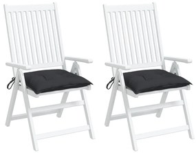 Perne de scaun, 2 buc., negru, 40 x 40 x 7 cm, textil 2, Negru, 40 x 40 x 7 cm