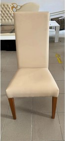PRODUS RESIGILAT - Scaun ERGO, crem/nuc, piele ecologica/lemn, 48x44x1