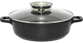 Elo 19624 Tigaie cu capac din sticlă și mâneraromat Alucast 24 cm, 24 cm