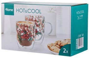 4Home Pahare termice Bloom  Hot&Cool 400 ml, 2 buc.