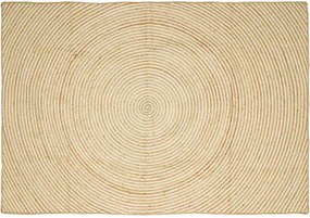 vidaXL Covor Natural și Alb 160 x 230 cm Iută