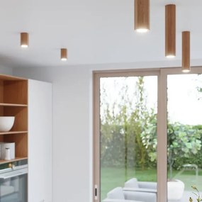 Spot ZEKE 1xGU10/40W/230V 10 cm stejar Sollux SL.1033