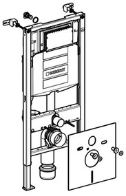 Set rezervor Wc incastrat cu set fixare si set antifonare, plus clapeta neagra Geberit Delta 50