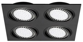 Plafoniera incastrabila cu 4 spoturi directionabile BOXY DL 4, negru 20073-BK ZL