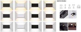 Aplica LED dimabila iluminat exterior ambiental IP54 DAVOS Double alb MA-8606