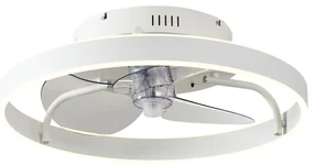Ventilator de tavan alb 50cm incl. LED Dimmable cu telecomandă - Maddy