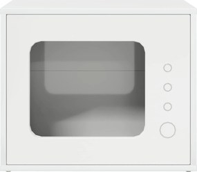 vidaXL Casa pentru pisici Alb Lucios 51 x 30 x 42,5 cm Lemn compozit