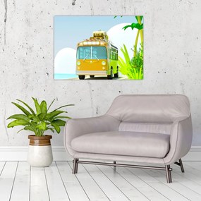 Tablou pe sticlă - Excursie tropicală (70x50 cm)