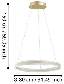 Eglo 39313 - LED Lustră pe cablu dimmabilă TONARELLA LED/78W/230V