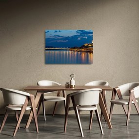 Tablou pe sticlă cu Bratislava și palat (70x50 cm)