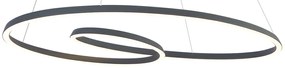 Lampă suspendată scandinavă neagră 110cm incl. LED cu 3 trepte de intensitate luminoasă - Circuit