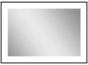 HOMCOM Oglinda LED pentru Baie cu 3 Temperaturi și Lumină cu Intensitate Reglabilă, 70x3x50 cm, Negru | Aosom Romania