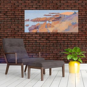 Tablou - Henri Edmond Cross, Calanque des Antibois, reproducere (120x50 cm)